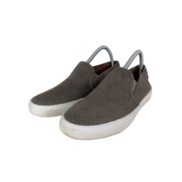 Steve Madden Zarayy Perforated Slip-On Sneakers Size 8.5 Taupe Suede Shoes - Picture 1 of 10